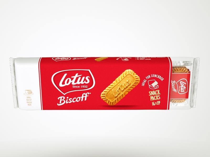 Lotus Biscoff gets new design and snack pack