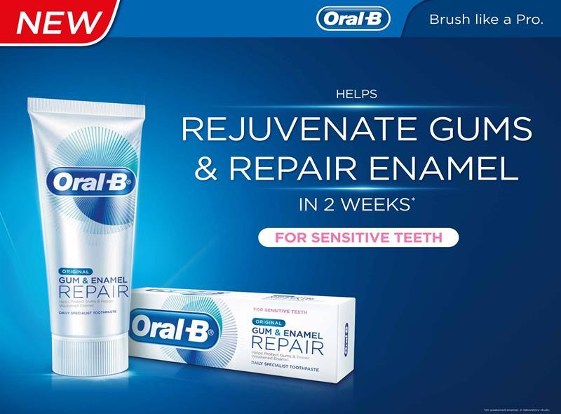 Oral-B Gets Gum And Enamel Repair Toothpaste